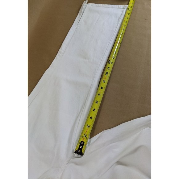 Women's Boot Cut / Flare Slit White Michael Kors Stretch Jeans Size: 8 - Picture 10 of 11